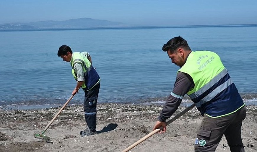 Bursa plajları yeni sezona hazırlanıyor