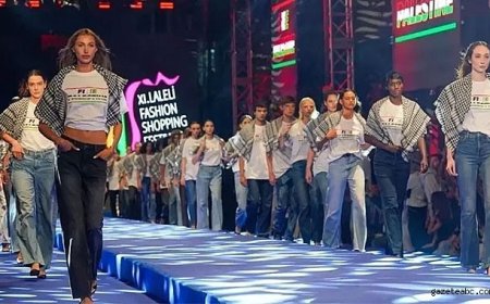 Podyumda Filistin Mesajı