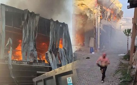 Yarı Çıplak Halde Alevlerden Kaçtı