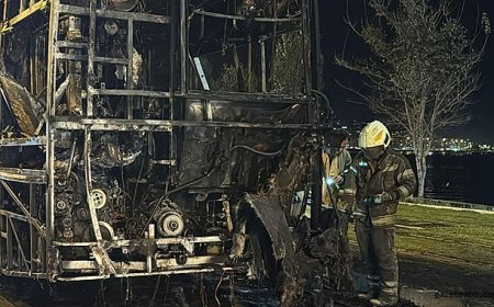 İzmir’de Belediye Otobüsünde Yangın