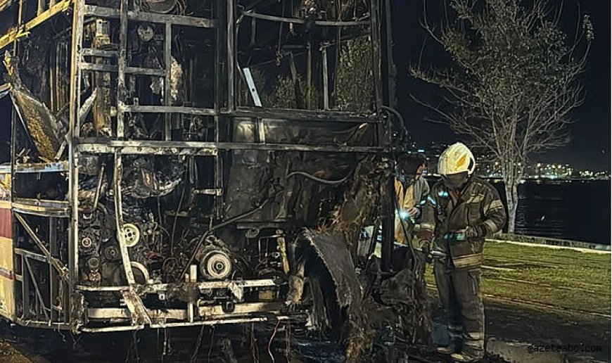 İzmir’de Belediye Otobüsünde Yangın