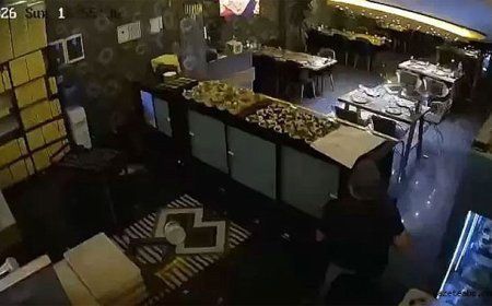 Kebapçıda panik dolu anlar