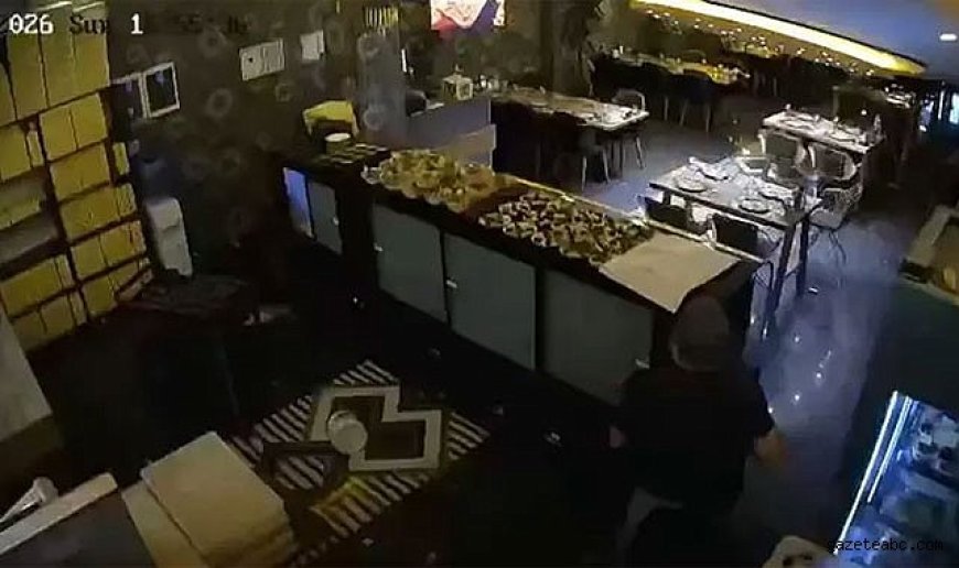 Kebapçıda panik dolu anlar