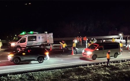 Anadolu Otoyolu'nda Feci Kaza