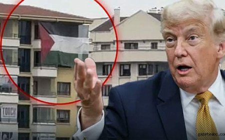 Otel Karşısında Filistin Bayrağı Dikkat Çekti