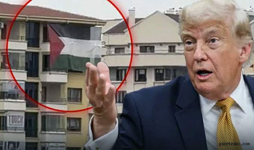 Otel Karşısında Filistin Bayrağı Dikkat Çekti