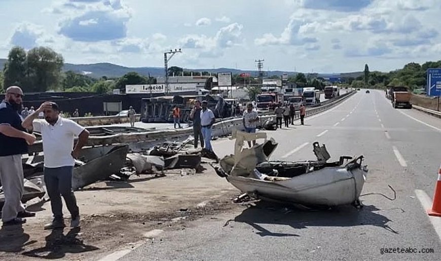 Şile Otoyolu’nda Korkutan Kaza