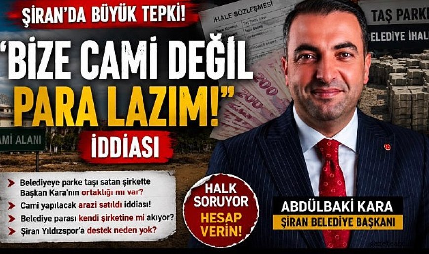 Şiran Belediyesinde Neler Oluyor? Baki Kara’ya Ağır İddialar