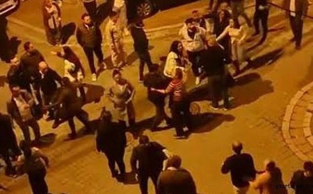 Asker uğurlamasında sopalı kavga