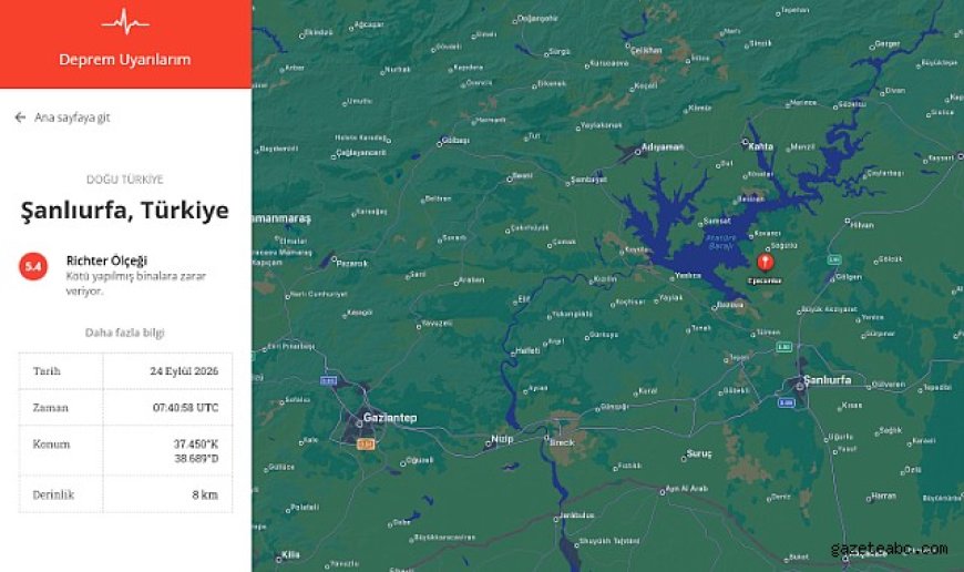 ŞANLI URFA DA DEPREM OLDU!