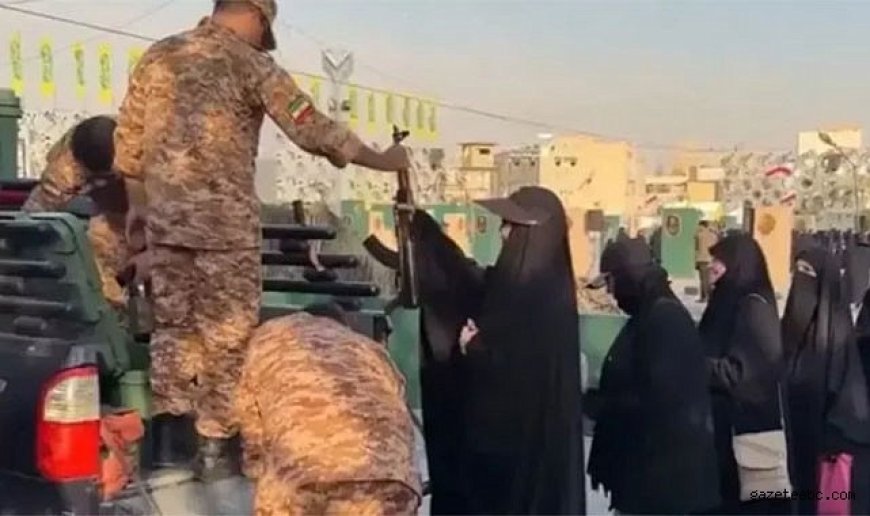 Tahran’da Kadın Gönüllülere Askeri Eğitim